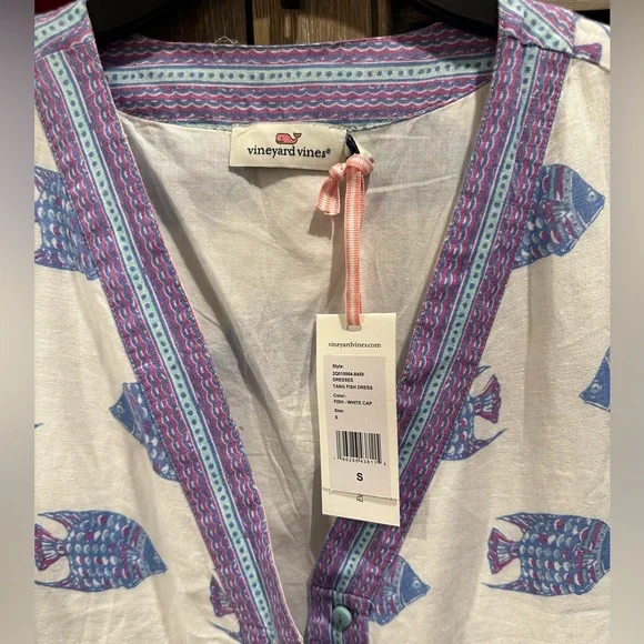 NWTs vineyard vines size small TANG FISH DRESS - Picture 2 of 5